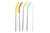 Bent Stainless Steel Drink Straws with Silicone Tops (Pack of 4)