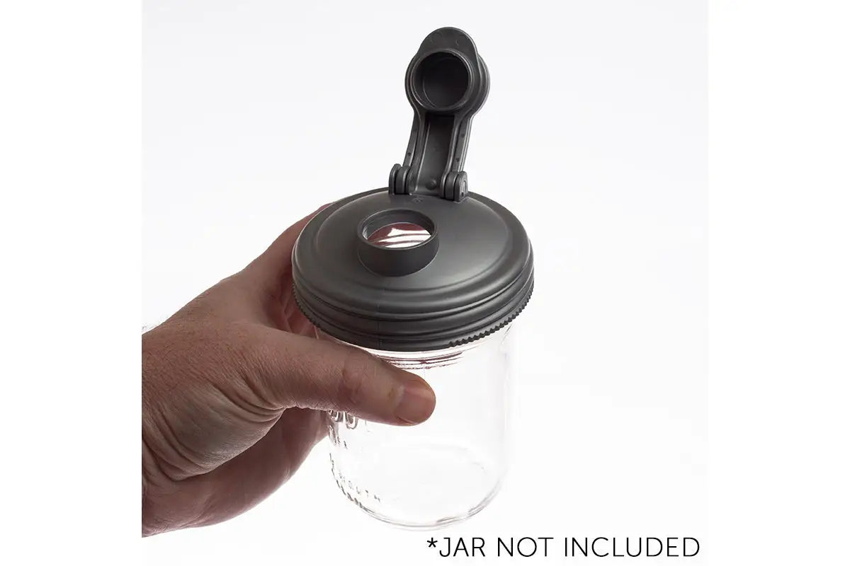 reCAP® Mini Mason Jar Shaker Lids, Black
