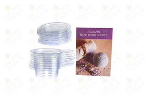 Essential Oil Bath Bomb Recipes Card And Plastic Disk Molds (Pack Of 10)