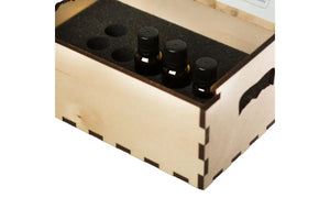 Medium Dterra Branded Natural Wood Essential Oil Box (Holds 36 Vials)