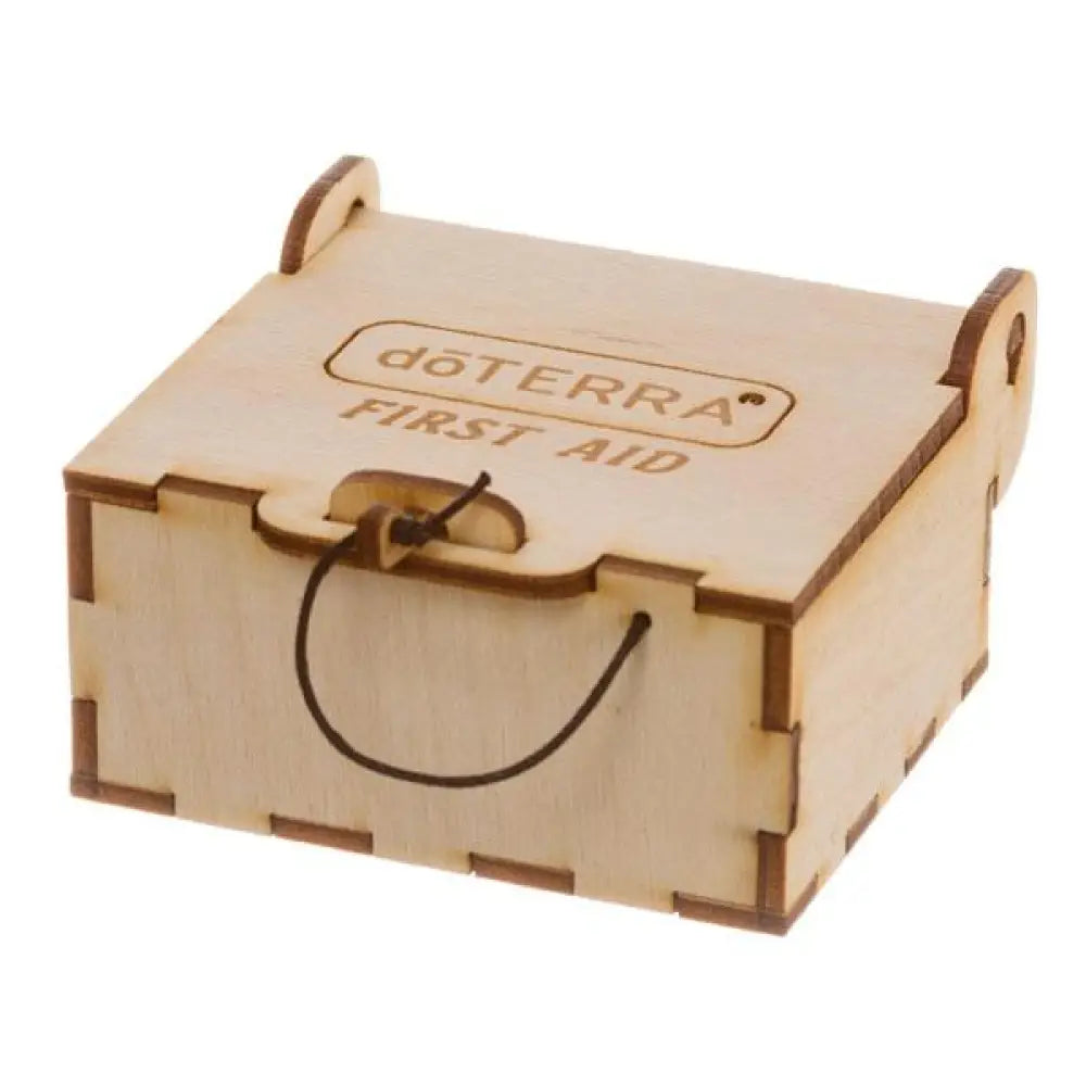 Small dōTERRA Branded Wooden First Aid Box (Holds 12 Sample Vials