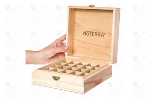 Dterra®-Branded Pinewood Essential Oils Box (Holds 25 Vials)
