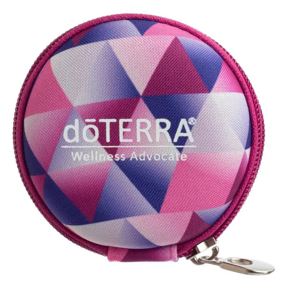 doTERRA Branded Round Hard Shell Case for 5/8 Dram Vials (Holds 8 Vials)