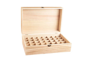 Dterra Branded Light Feathergrain Wood Essential Oils Box (Holds 40 Vials)