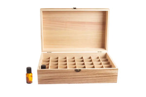 Dterra Branded Light Feathergrain Wood Essential Oils Box (Holds 40 Vials)