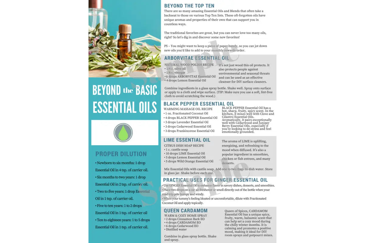 &quot;Beyond the Basic Essential Oils&quot; Digital Tear Pad