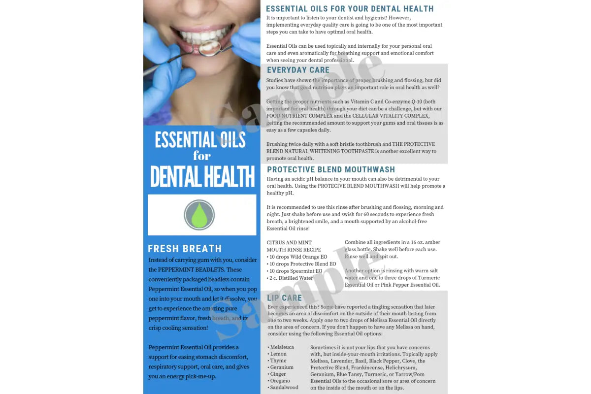 &quot;Essential Oils for Dental Health&quot; Digital Tear Pad