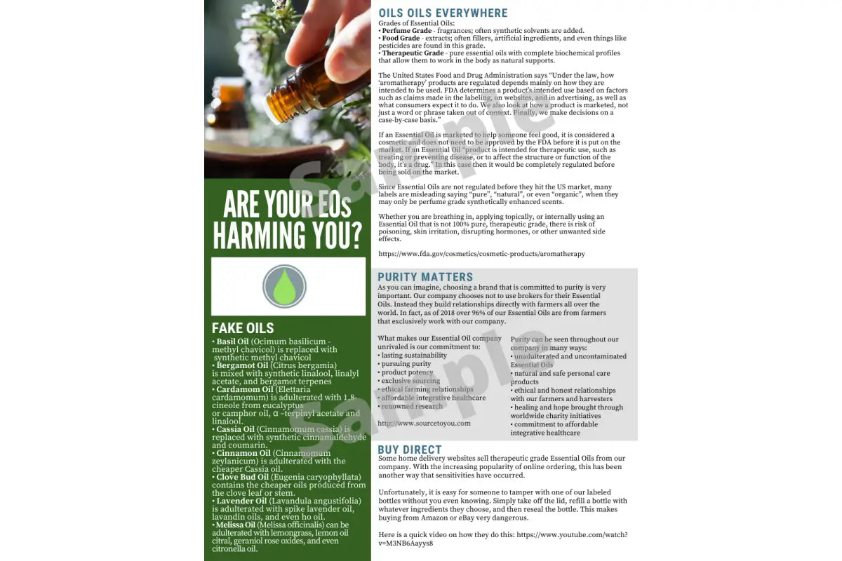 &quot;Are Essential Oils Harming You?&quot; Digital Tear Pad