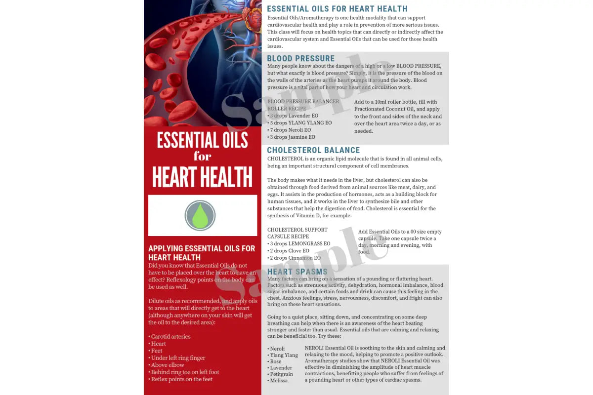 &quot;Essential Oils for Heart Health&quot; Digital Tear Pad