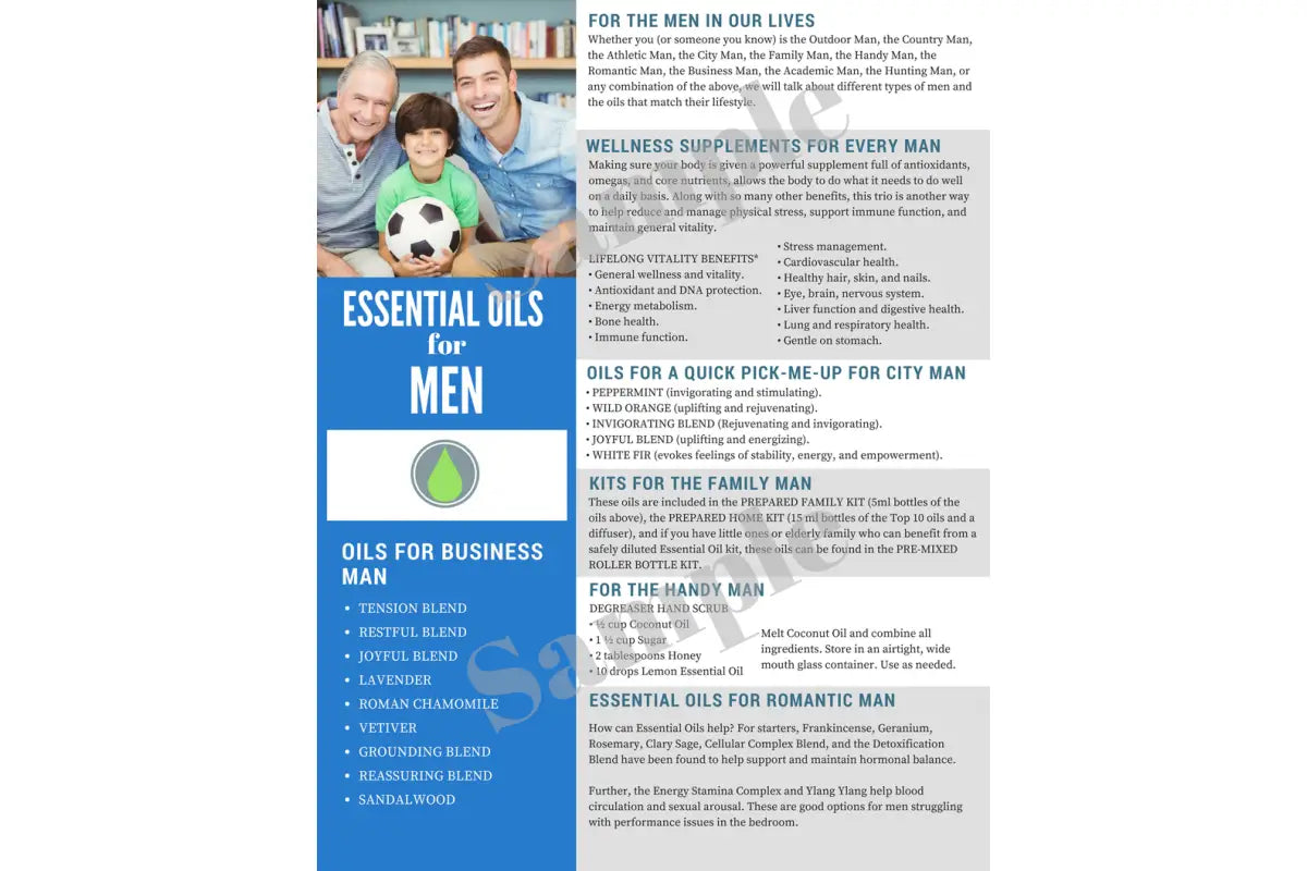 &quot;Essential Oils for Men&quot; Digital Tear Pad