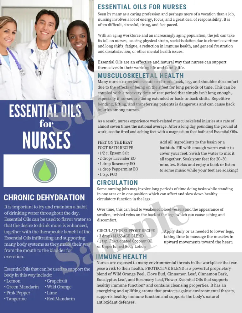 &quot;Essential Oils for Nurses&quot; Digital Tear Pad