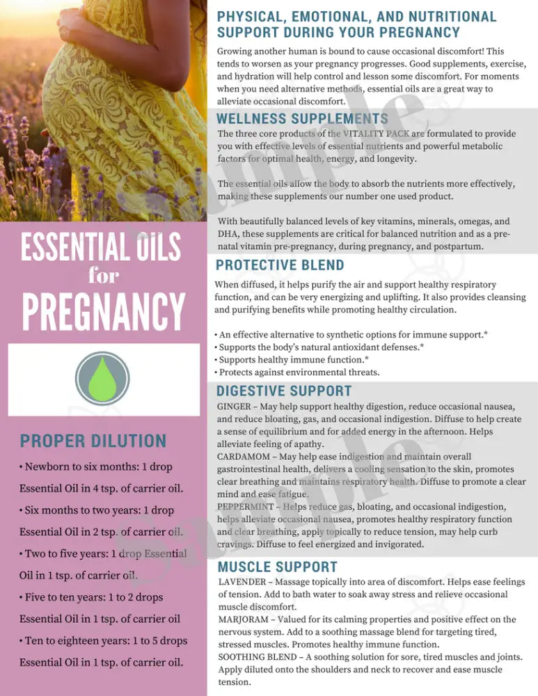 &quot;Essential Oils and Pregnancy&quot; Digital Tear Pad