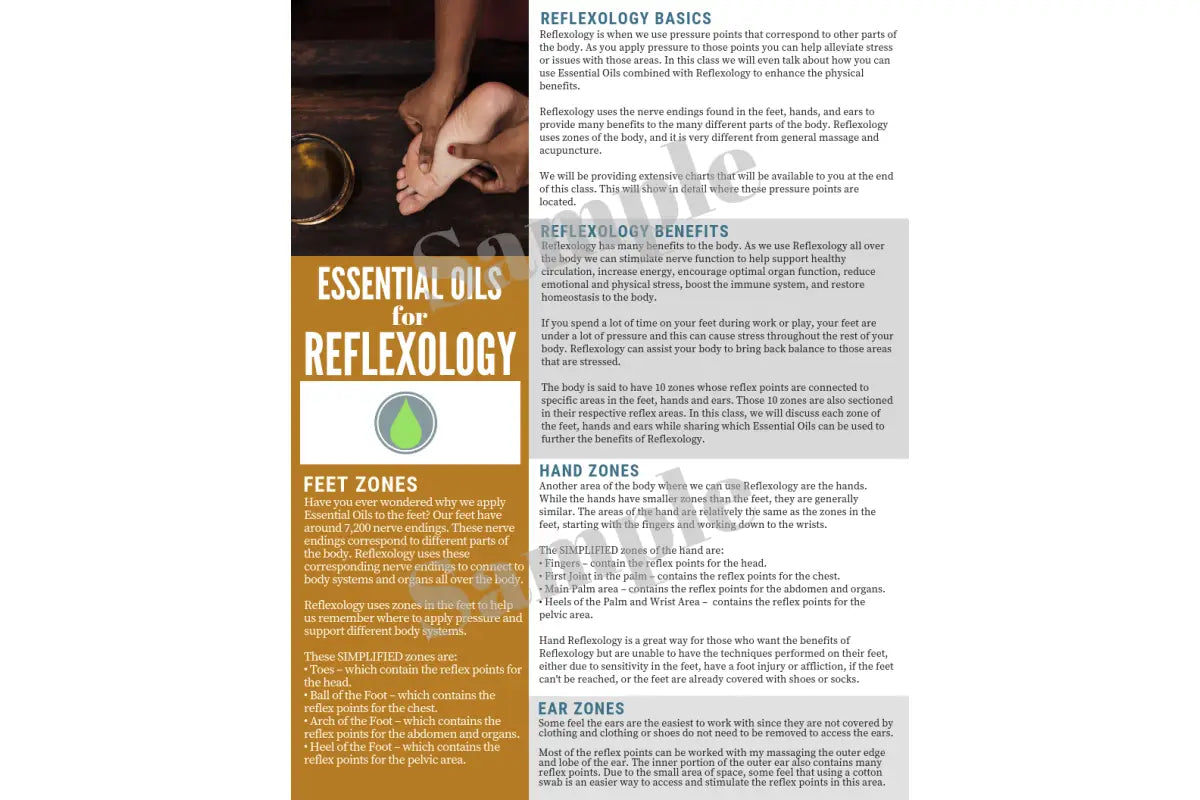 &quot;Essential Oils for Reflexology&quot; Digital Tear Pad