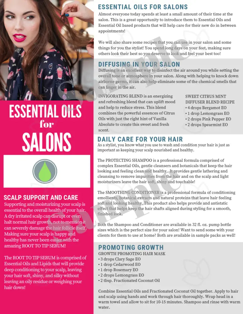 &quot;Essential Oils for Salons&quot; Digital Tear Pad