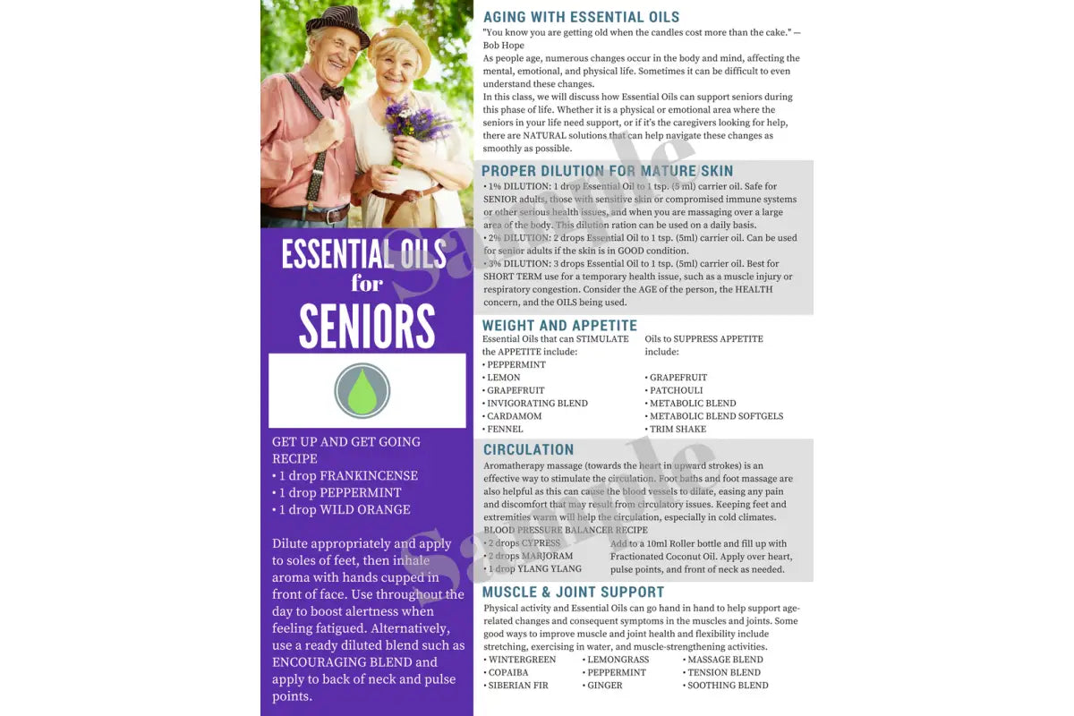&quot;Essential Oils for Seniors&quot; Digital Tear Pad