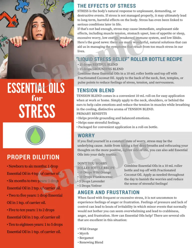 &quot;Essential Oils for Stress&quot; Digital Tear Pad