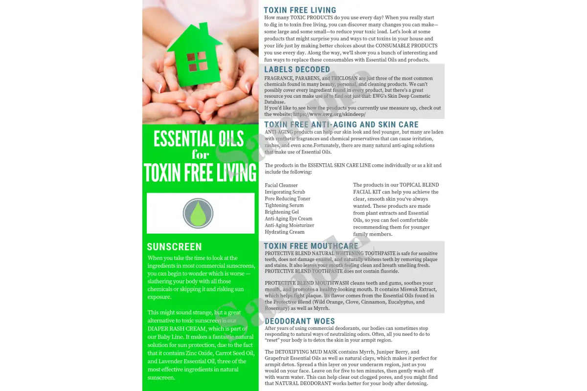 &quot;Essential Oils for Toxin-Free Living&quot; Digital Tear Pad