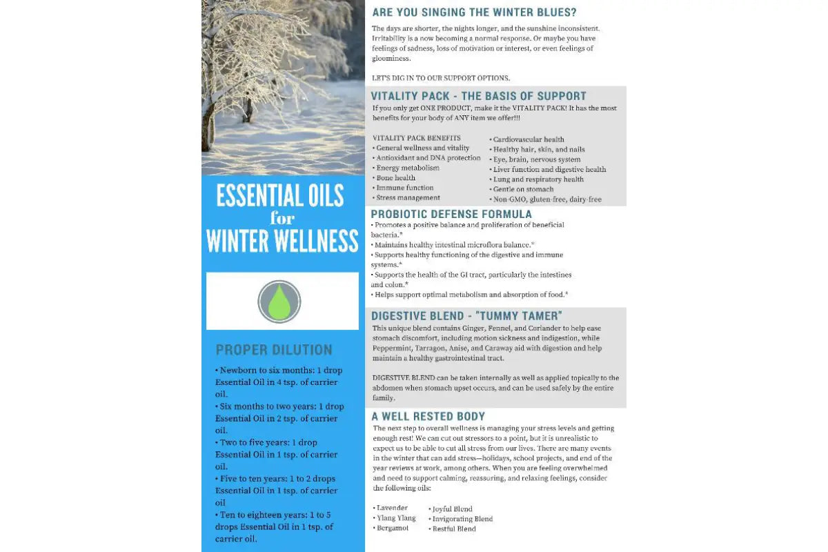 &quot;Essential Oils for Winter Wellness&quot; Digital Tear Pad