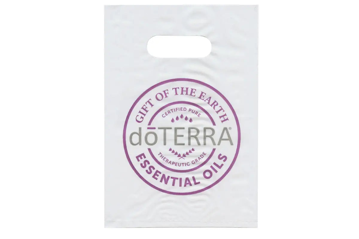 White Plastic Gift Bags with dōTERRA® Seal (Pack of 10) - AromaTools®