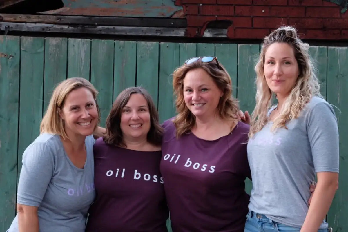 Womens Plum Oil Boss 3/4 Sleeve Round Neck Shirt